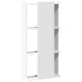 Bibliothèque à 3 niveaux blanc 60x30x120 cm bois d'ingénierie
