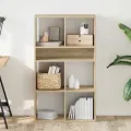 Bibliothèque chêne sonoma 66x31x112 cm bois d'ingénierie