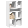 Bibliothèque blanc 66x31x112 cm bois d'ingénierie