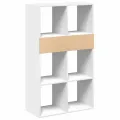 Bibliothèque blanc 66x31x112 cm bois d'ingénierie