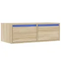 Meuble TV avec lumières LED chêne sonoma 75x35,5x25 cm
