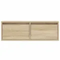 Meuble TV avec lumières LED chêne sonoma 75x35,5x25 cm