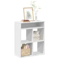 Bibliothèque blanc 66x31x80 cm bois d'ingénierie