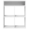 Bibliothèque blanc 66x31x80 cm bois d'ingénierie