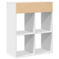 Bibliothèque blanc 66x31x80 cm bois d'ingénierie