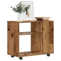 Table d'appoint vieux bois 70x35x55 cm bois d'ingénierie