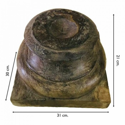 Kandelaar Alexandra House Living Gerecycleerd Hout 30 x 21 x 31 cm 2