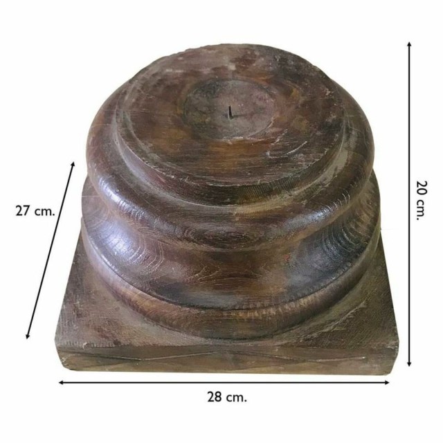 Candlestick Alexandra House Living Recycled Wood 27 x 20 x 28 cm