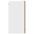 Armoire murale de cuisine avec porte en verre chêne artisanal