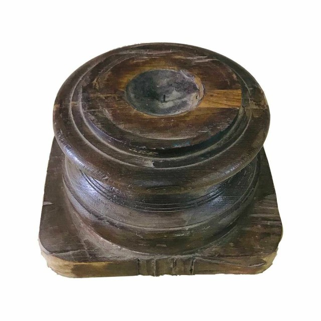 Candelero Alexandra House Living Madera Reciclada 23 x 17 x 27 cm