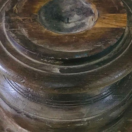 Candlestick Alexandra House Living Recycled Wood 23 x 17 x 27 cm 2