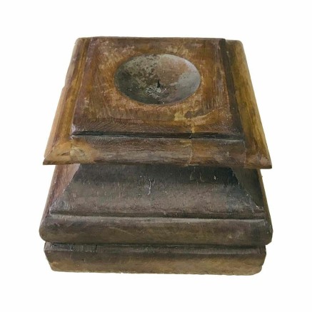 Candelero Alexandra House Living Madera Reciclada 28 x 22 x 28 cm