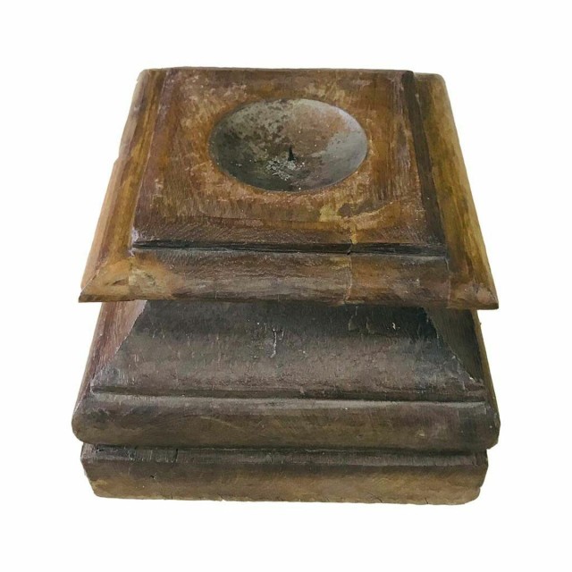 Kerzenhalter Alexandra House Living Recyceltes Holz 28 x 22 x 28 cm