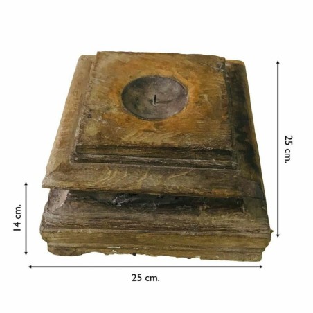 Candlestick Alexandra House Living Recycled Wood 25 x 14 x 25 cm