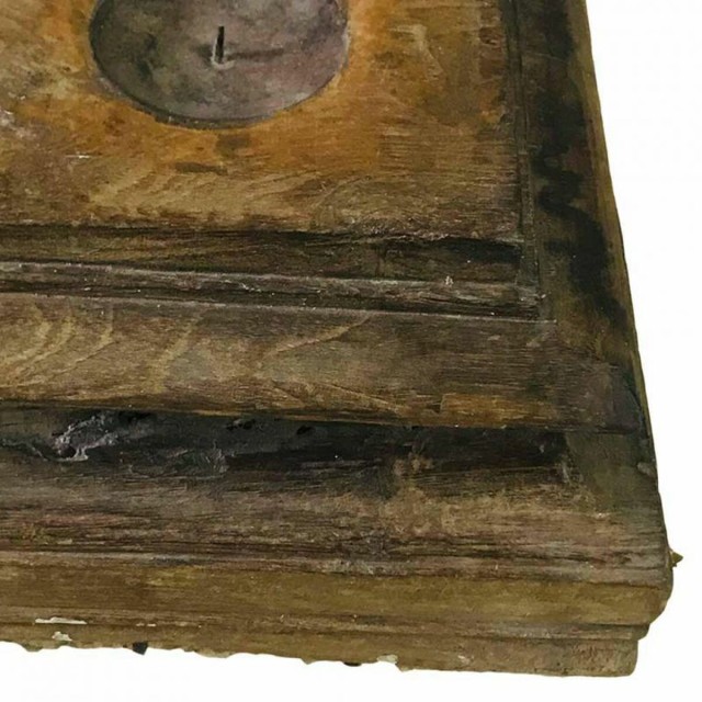 Kandelaar Alexandra House Living Gerecycleerd Hout 25 x 14 x 25 cm