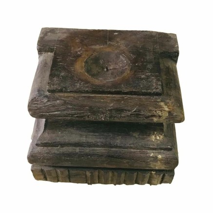 Kerzenhalter Alexandra House Living Recyceltes Holz 20 x 22 x 27 cm