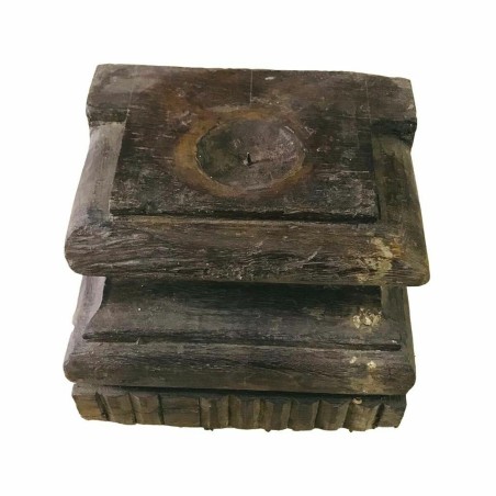 Candlestick Alexandra House Living Recycled Wood 20 x 22 x 27 cm