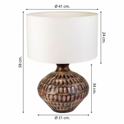 Tischlampe Alexandra House Living Braun Eisen 31 x 58 x 31 cm 2