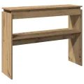Table console chêne artisanal 102x30x80 cm bois d'ingénierie