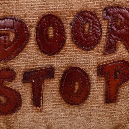 Butée de porte Alexandra House Living Coton Cuir 20 x 20 x 20 cm Marr