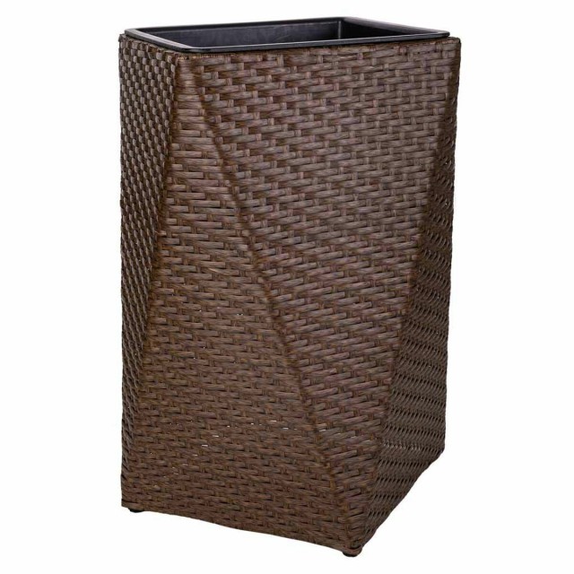 Planter Alexandra House Living Dark brown Iron Rattan Plastic 31 x 56