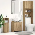 Armoire lavabo de salle de bain chêne artisanal 60x33x60 cm