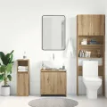 Armoire lavabo de salle de bain chêne artisanal 60x33x60 cm