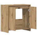 Armoire lavabo de salle de bain chêne artisanal 60x33x60 cm