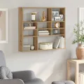 Étagère murale chêne artisanal 90x16x78 cm bois d'ingénierie