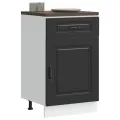 Armoire de cuisine Kalmar noir bois d'ingénierie