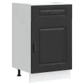 Armoire de cuisine Kalmar noir bois d'ingénierie