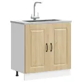 Meuble bas pour évier Kalmar chêne sonoma bois ingénierie