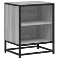 Tables de chevet 2 pcs sonoma gris bois d'ingénierie et métal