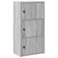 Bibliothèque sonoma gris 40x24x77 cm bois d'ingénierie