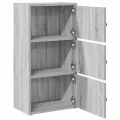 Bibliothèque sonoma gris 40x24x77 cm bois d'ingénierie