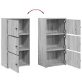 Bibliothèque sonoma gris 40x24x77 cm bois d'ingénierie