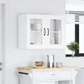 Armoire murale de cuisine avec porte en verre Kalmar blanc