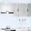 Armoire murale de cuisine Kalmar gris béton bois d'ingénierie