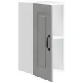 Armoire murale de cuisine Kalmar gris béton bois d'ingénierie