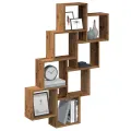 Étagère murale en forme de cube vieux bois 90x15x119,5 cm