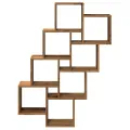 Étagère murale en forme de cube vieux bois 90x15x119,5 cm
