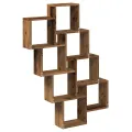Étagère murale en forme de cube vieux bois 90x15x119,5 cm
