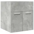 Armoire de lavabo de salle de bain gris béton 41x38,5x46 cm