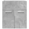 Armoire de lavabo de salle de bain gris béton 41x38,5x46 cm