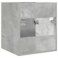 Armoire de lavabo de salle de bain gris béton 41x38,5x46 cm