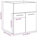Armoire de lavabo de salle de bain gris béton 41x38,5x46 cm