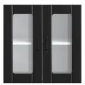 Armoire murale de cuisine avec porte en verre Lucca noir