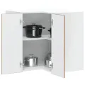 Armoire d'angle murale de cuisine Lucca vieux bois