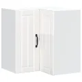 Armoire murale d'angle de cuisine Lucca blanc brillant