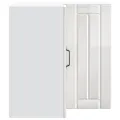 Armoire murale d'angle de cuisine Lucca blanc brillant